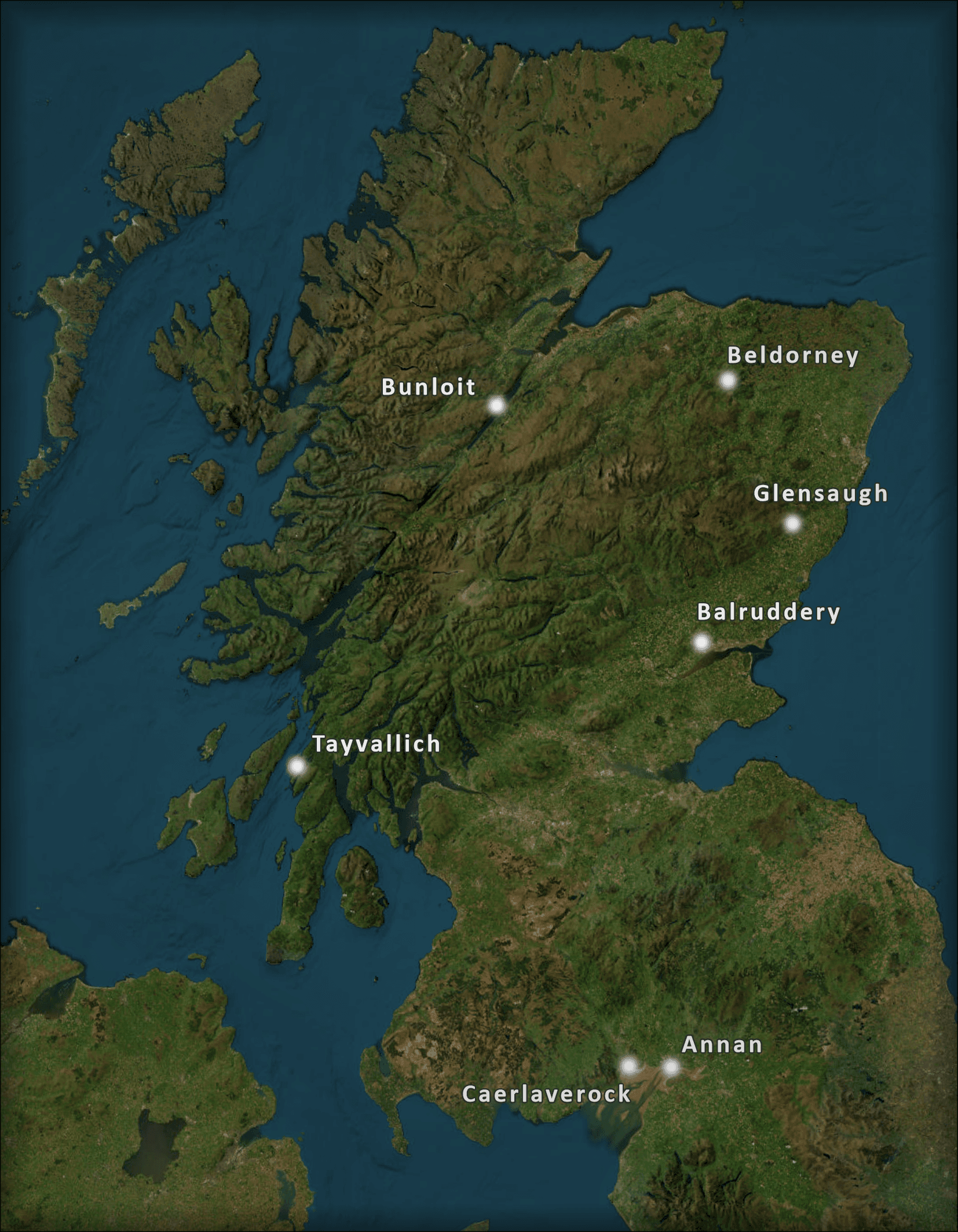 Map of validation site locations